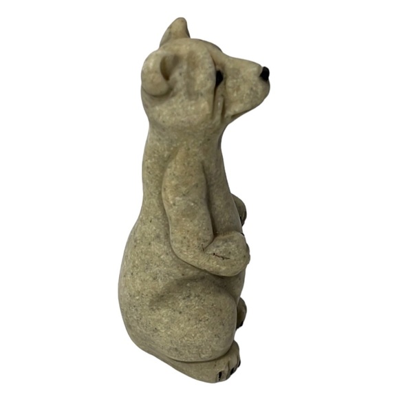 Quarry Critters Billy Polar Bear Stone 4.5” Made by Second Nature Vintage - Picture 3 of 4